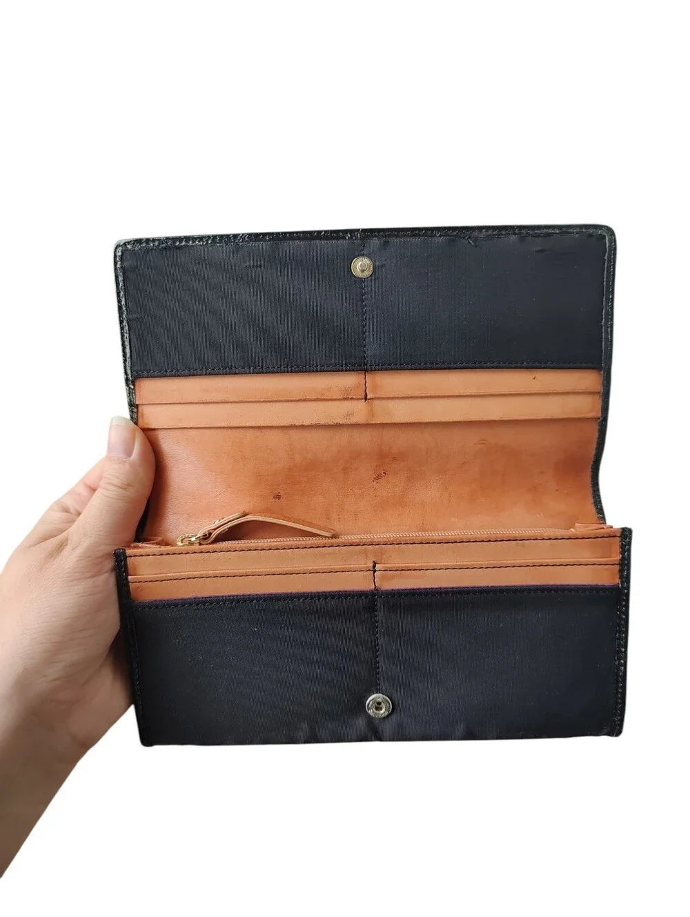 Kate Spade Black Long Wallet With Leather Interior